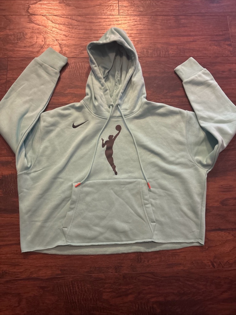 Nike Women's WNBA Mint Logowoman Team 13 Cropped Pullover Hoodie Size Medium